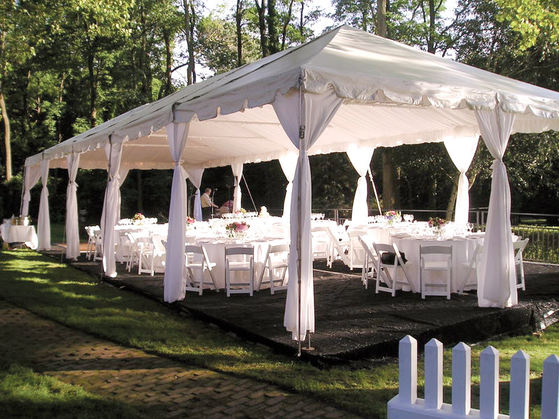 a wedding canopy and 10 tables should not be over 500 