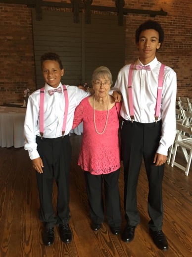 Nathaniel And Jarod Burt, ushers and cousins to the bride. And Patsy Webb, maternal grandmother of the bride.